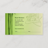 Visitenkarte für zugelassene Massage-Therapeuten Terminkarte (Rückseite)