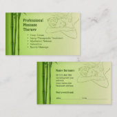 Visitenkarte für zugelassene Massage-Therapeuten Terminkarte (Vorne/Hinten)