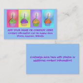 Visitenkarte - Geburtstags-kleine Kuchen (Vorne/Hinten)