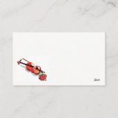 Visitenkarte / Geige mit Rose (Rückseite)