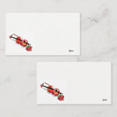 Visitenkarte / Geige mit Rose (Vorne/Hinten)