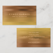 Visitenkarte Gelb und Kupfer (Vorne/Hinten)