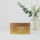 Visitenkarte Gelb und Kupfer (Stehend Vorderseite)