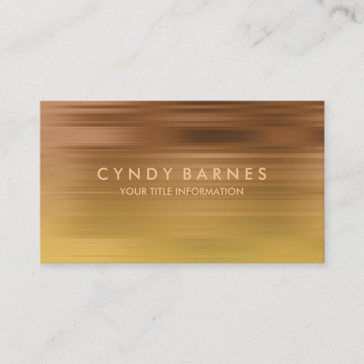 Visitenkarte Gelb und Kupfer (Vorderseite)