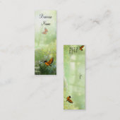 Visitenkarte Gelbe Blüten Vögel Haut (Vorne/Hinten)