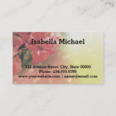 Visitenkarte, Geranium, Pelargonium Visitenkarte (Rückseite)