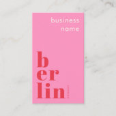 Visitenkarte Geschäft Berlin Deutschland (Vorderseite)