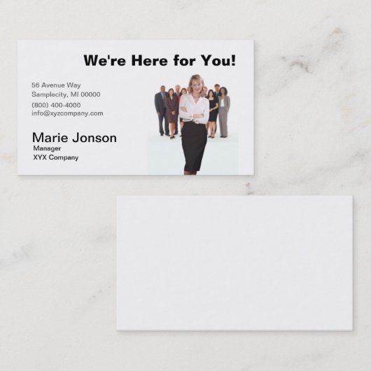 Visitenkarte "Geschäftsleute" (Vorne/Hinten)