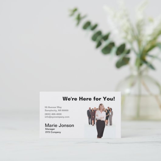 Visitenkarte "Geschäftsleute" (Stehend Vorderseite)