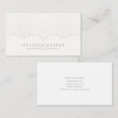 Visitenkarte - geschnürtes Weiß (Vorne/Hinten)