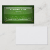 Visitenkarte-Glasrahmen auf grünem Hintergrund Visitenkarte (Vorne/Hinten)