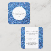 Visitenkarte - Glitzer Biz Blue (Vorne/Hinten)