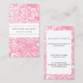 Visitenkarte - Glitzer Biz Pink (Vorne/Hinten)