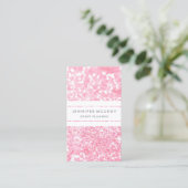 Visitenkarte - Glitzer Biz Pink (Stehend Vorderseite)