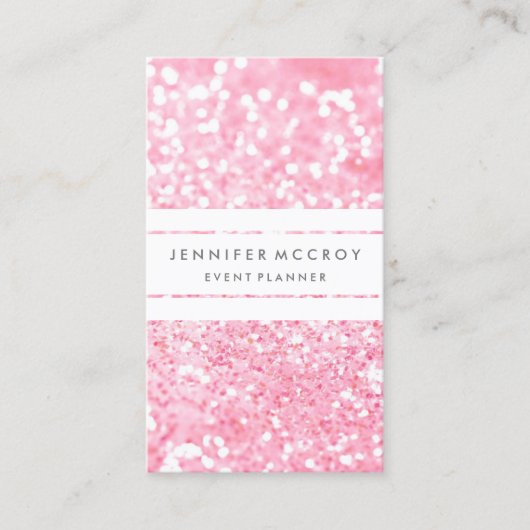 Visitenkarte - Glitzer Biz Pink (Vorderseite)