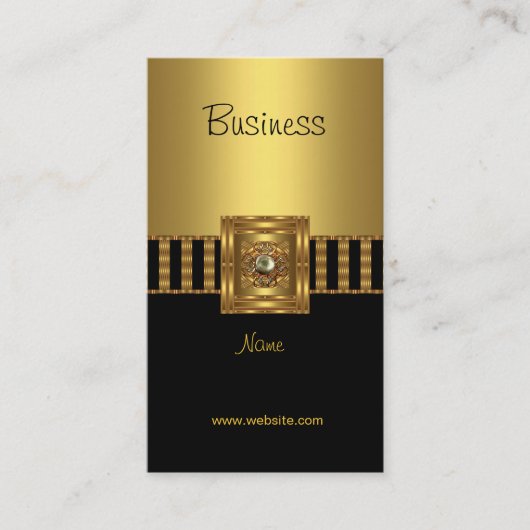 Visitenkarte Gold auf Gold Black Strip (Vorderseite)