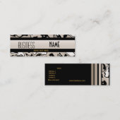 Visitenkarte Gold Black Coffee Cream Swirl (Vorne/Hinten)