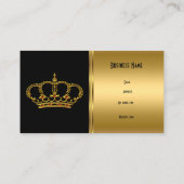 Visitenkarte Gold Black Crown (Rückseite)