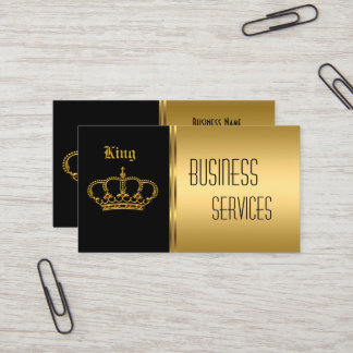Visitenkarte Gold Black Crown
