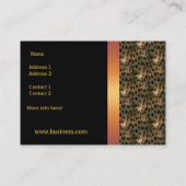 Visitenkarte Gold Black Leopard (Rückseite)