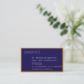 Visitenkarte Gold Blau (Stehend Vorderseite)