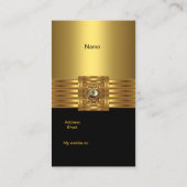 Visitenkarte Gold in Gold Schwarz (Rückseite)