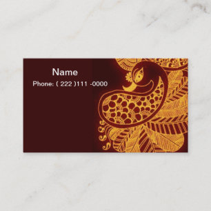 Visitenkarte-Gold Mehndi Visitenkarte