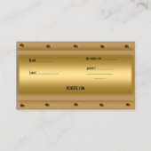 Visitenkarte Gold Metal Look Hinz (Rückseite)