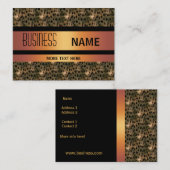 Visitenkarte Gold Schwarz Leopard (Vorne/Hinten)