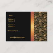 Visitenkarte Gold Schwarz Leopard (Rückseite)
