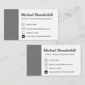 Visitenkarte | Graue Visitenkarte | Jobsuche (Vorne/Hinten)