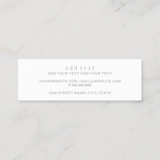 Visitenkarte - graues Korn (Rückseite)