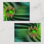 Visitenkarte Green Jewel Heart Silk (Vorne/Hinten)