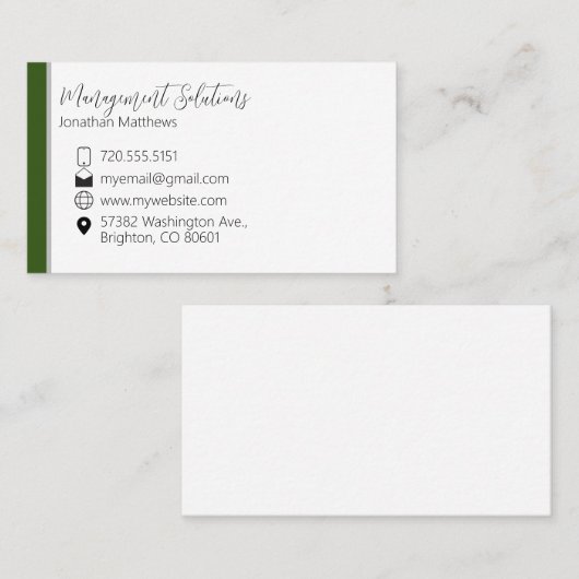 Visitenkarte - Grün & Grau (Vorne/Hinten)
