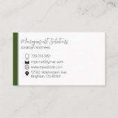 Visitenkarte - Grün & Grau (Vorderseite)