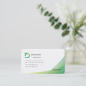 Visitenkarte-grüne Farben Visitenkarte (Stehend Vorderseite)