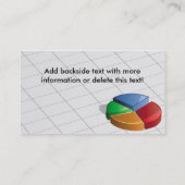 Visitenkarte-grünes Kreisdiagramm 2 Visitenkarte (Rückseite)