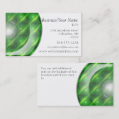 Visitenkarte:: Grünes PlastikNeonDisc Visitenkarte (Vorne/Hinten)