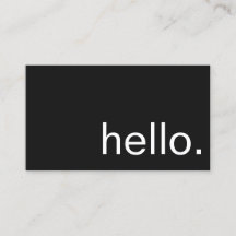 Visitenkarte - hallo