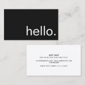 Visitenkarte - hallo (Vorne/Hinten)