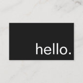 Visitenkarte - hallo (Vorderseite)