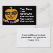 Visitenkarte - Halloween Kürbislaterne Pumpkin (Vorne/Hinten)