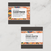 Visitenkarte: Handyman Quadratische Visitenkarte (Vorne/Hinten)