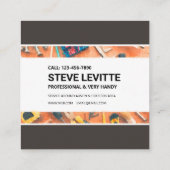 Visitenkarte: Handyman Quadratische Visitenkarte (Rückseite)