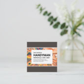 Visitenkarte: Handyman Quadratische Visitenkarte (Stehend Vorderseite)