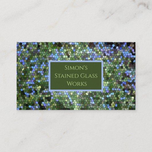 Visitenkarte, "Hartglas" Visitenkarte (Vorderseite)