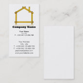 Visitenkarte-Haus-hölzernes Meter-Werkzeug Visitenkarte (Vorne/Hinten)