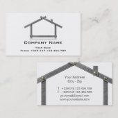 Visitenkarte-Haus-Metallmeter-Werkzeug Visitenkarte (Vorne/Hinten)