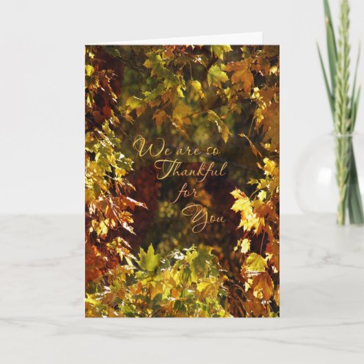 Visitenkarte/Herbstausgang/Erntedank Feiertagskarte (Vorderseite)