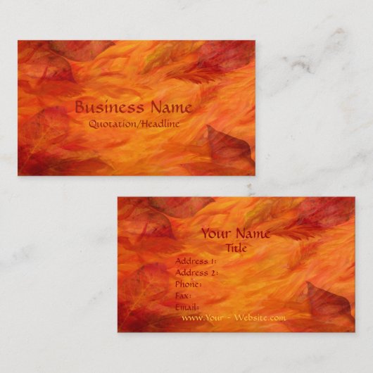 Visitenkarte "Herbstausgänge" (Vorne/Hinten)